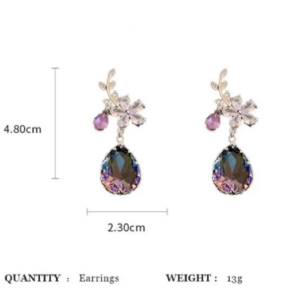 🌟 Flower Drop Earrings - Picture 4 of 4